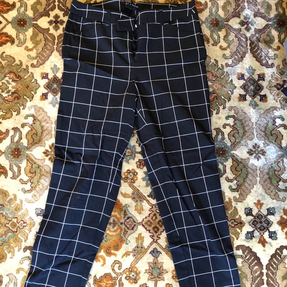 Black and white dress pants